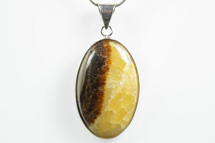 Polished Septarian Pendant (Necklace) #346248